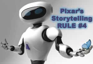 Writing Tip - how to use Pixar's storytelling rules #4 #AmWriting #Nanowrimo